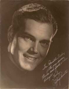 Lot #8243 Jeffrey Hunter Oversized Signed Photograph - Image 1