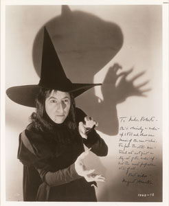 Lot #8174 Wizard of Oz: Margaret Hamilton Signed Photograph - Image 1