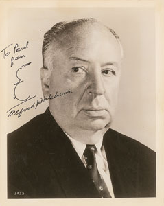 Lot #8266 Alfred Hitchcock Signed Photograph With Sketch - Image 1