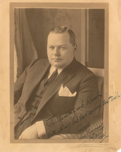 Lot #8001 Roscoe ‘Fatty’ Arbuckle Signed Photograph - Image 1