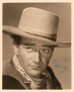 Lot #8179 Westerns: John Wayne Signed Photograph