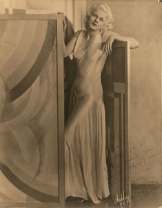 Lot #8115 Jean Harlow Oversized Signed Photograph