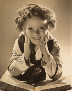 Lot #8157 Shirley Temple Oversized Signed