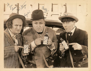 Lot #8159 Three Stooges Signed Photograph