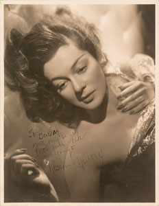 Lot #8221 Rosalind Russell Oversized Signed