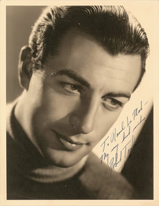 Lot #8156 Robert Taylor Oversized Signed Photograph - Image 1