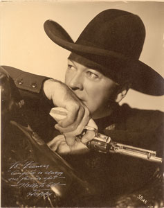 Lot #8177 Westerns: William ‘Hoppy’ Boyd Oversized Signed Photograph - Image 1