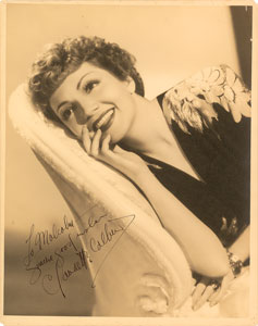 Lot #8059 Claudette Colbert Oversized Signed Photograph - Image 1