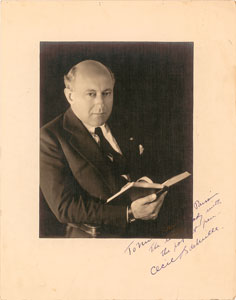 Lot #8259 Cecil B. DeMille Oversized Signed