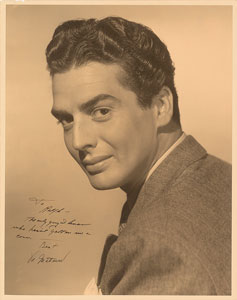 Lot #8209 Victor Mature Oversized Signed