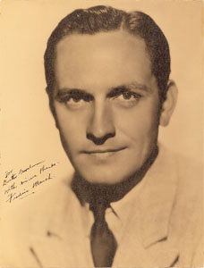 Lot #8131 Fredric March Oversized Signed