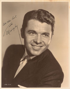 Lot #8248 Audie Murphy Oversized Signed Photograph
