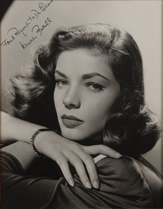 Lot #8182 Lauren Bacall Oversized Signed Photograph - Image 1