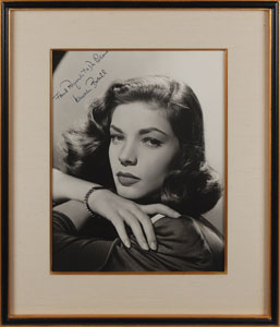 Lot #8182 Lauren Bacall Oversized Signed Photograph - Image 2