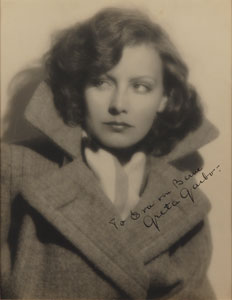 Lot #8042 Greta Garbo Oversized Signed Photograph - Image 1