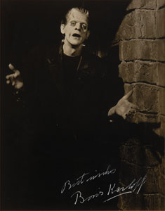 Lot #8122 Frankenstein: Boris Karloff Signed