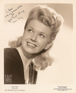 Lot #8190 Doris Day Signed Photograph