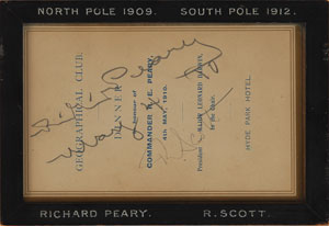Lot #207 Robert Falcon Scott and Robert E. Peary