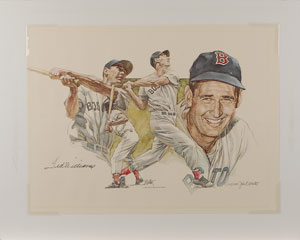 Lot #874 Ted Williams, Hank Aaron, and Stan Musial