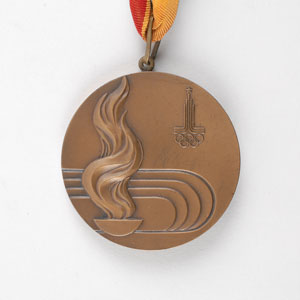 Lot #9123 Moscow 1980 Summer Olympics Bronze Winner’s Medal - Image 2