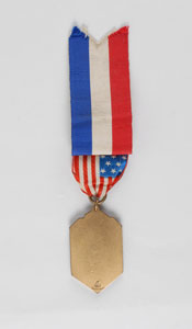 Lot #9037 Paris 1924 Summer Olympics NYC Celebration Badge - Image 2