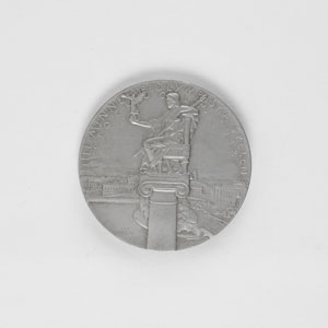 Lot #9028 Stockholm 1912 Summer Olympics Pewter Participation Medal - Image 1