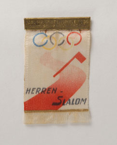 Lot #9060 Garmisch 1936 Winter Olympics Pair of Silk Tickets - Image 2