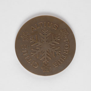 Lot #9079 Oslo 1952 Winter Olympics Copper Participation Medal - Image 2