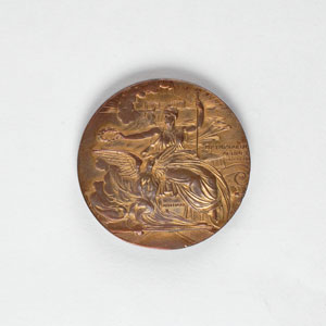 Lot #9012 Athens 1906 Summer Olympics Gilt Participation Medal - Image 1