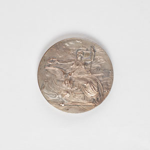 Lot #9013 Athens 1906 Summer Olympics Silver Participation Medal - Image 1
