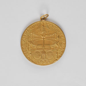Lot #9040 Amsterdam 1928 Summer Olympics Gilt Participation Medal - Image 1