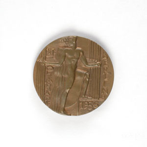 Lot #9063 Berlin 1936 Summer Olympics Bronze Participation Medal - Image 1