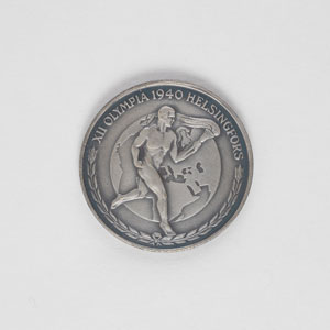 Lot #9073 Helsinki 1940 Summer Olympics Silver Fundraising Medal - Image 2