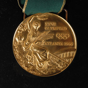 Lot #9151 Atlanta 1996 Summer Olympics Set of Gold, Silver, and Bronze Winner’s Medals - Image 5