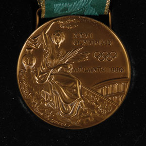 Lot #9151 Atlanta 1996 Summer Olympics Set of Gold, Silver, and Bronze Winner’s Medals - Image 7