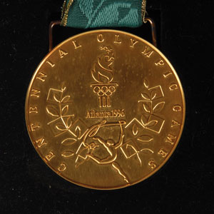 Lot #9151 Atlanta 1996 Summer Olympics Set of Gold, Silver, and Bronze Winner’s Medals - Image 8