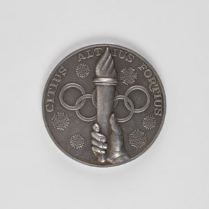 Lot #9075 St. Moritz 1948 Winter Olympics Silver Winner’s Medal - Image 1