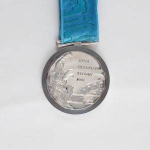 Lot #9156 Sydney 2000 Summer Olympics Silver Winner’s Medal for Baseball - Image 1