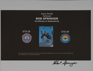 Lot #334 STS-29: Robert Springer - Image 3