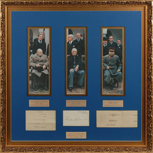 Lot #180 Yalta Conference: Churchill Roosevelt - Image 1