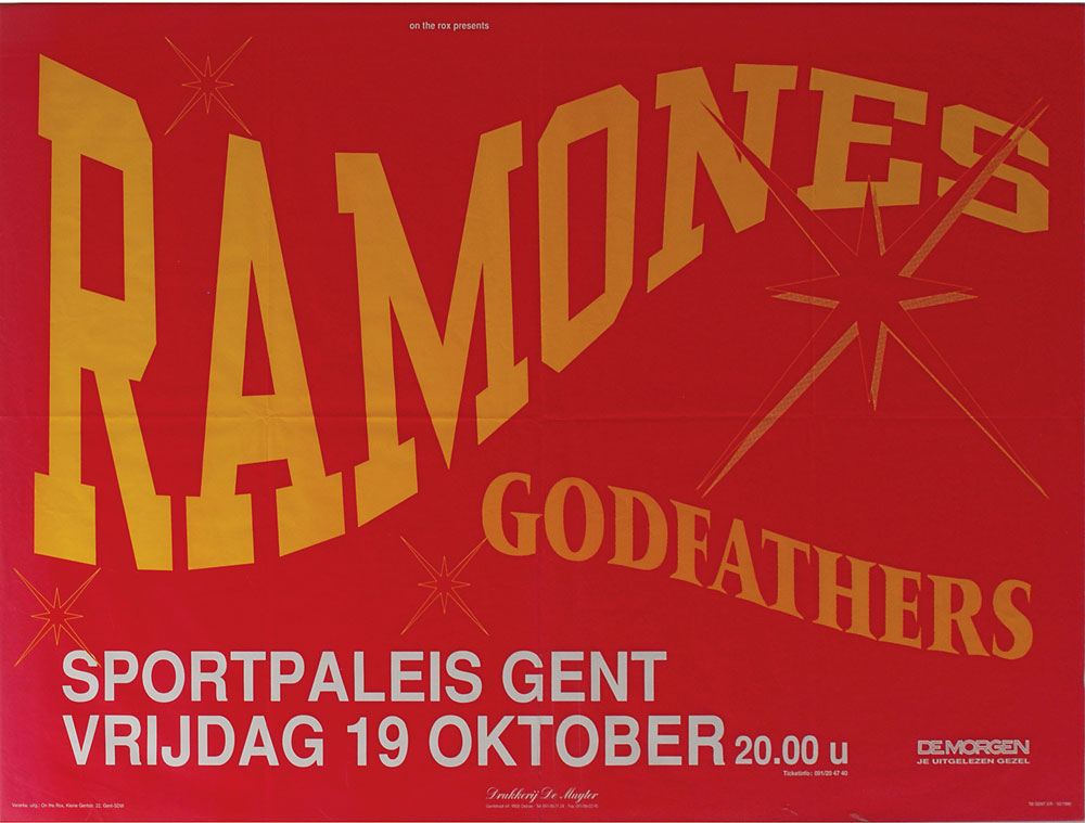 Lot #898  Ramones 1990 Belgium Poster