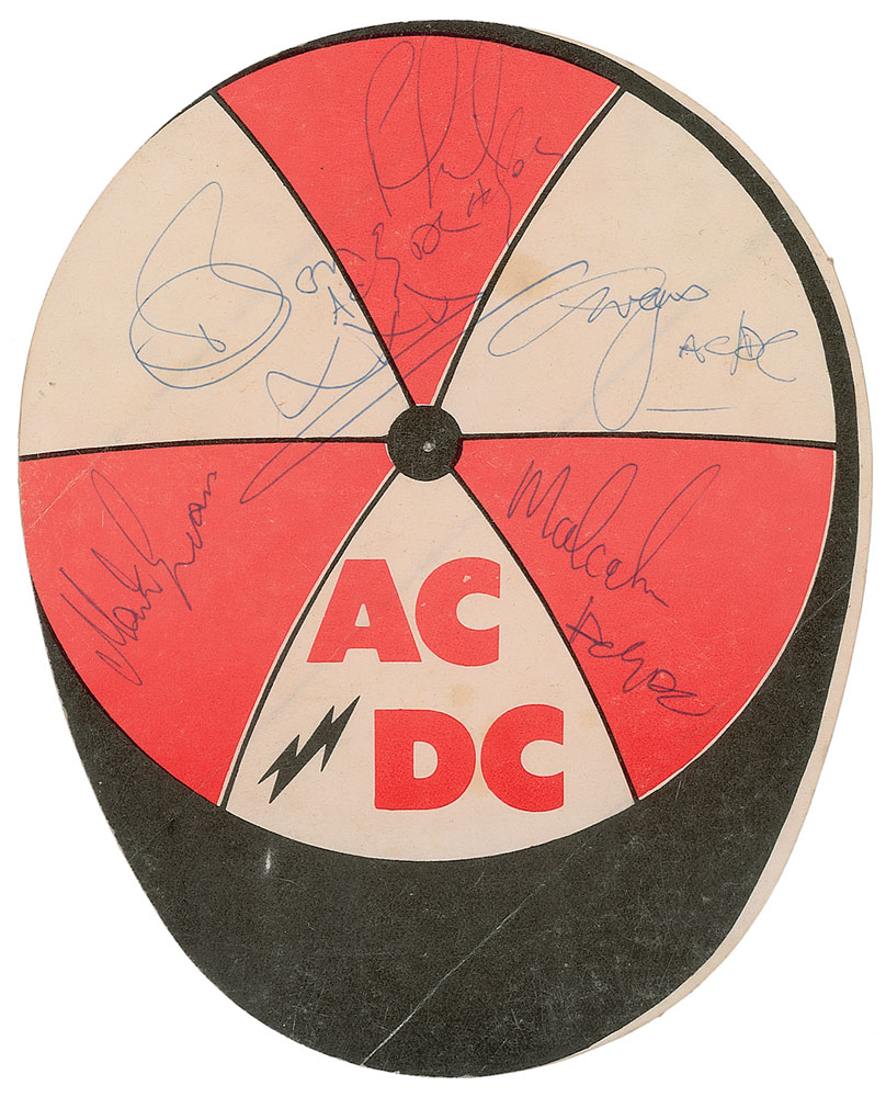 Lot #7221 AC/DC Signed Sticker