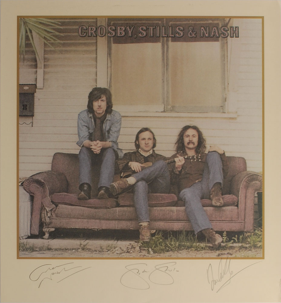 Lot #7196 Crosby, Stills, and Nash Signed Lithograph