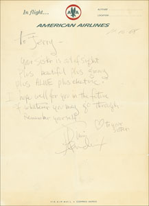 Lot #7083 Jimi Hendrix Autograph Letter Signed