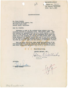 Lot #7169 Frank Sinatra Signed Document