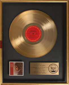 Lot #7079 Bob Dylan Sales Award: Blood on the Tracks