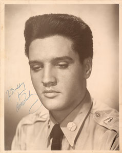 Lot #7070 Elvis Presley Oversized Signed Photograph