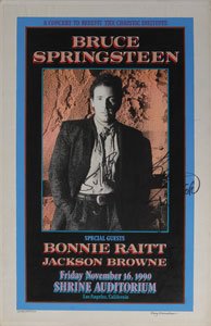 Lot #7258 Bruce Springsteen Signed Original Poster Artwork by Gary Grimshaw