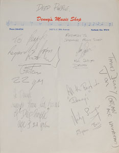 Lot #7087  Classic Rock Legends Signatures: Hendrix, Led Zeppelin, Deep Purple, Canned Heat - Image 4