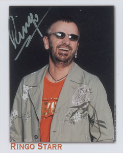 Lot #7033 Ringo Starr Pair of Signed Photographs